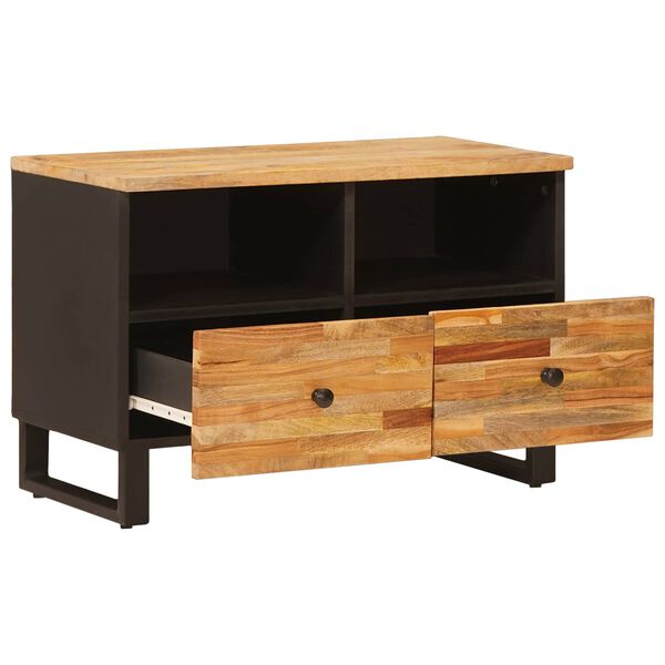 vidaXL TV-Schr&auml;nk mit Speicher Braun 70 x 33 x 46 cm Massivholz Mango