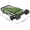 vidaXL Hundewagen Faltbar Grün 100x49x96 cm Leinenstoff