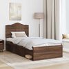 vidaXL Bettrahmen Braun Eichen-Optik 90 x 190 cm Massives Kiefernholz