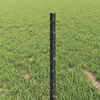 vidaXL Zaun mit Pfosten Grau 0,4 x 10 m Stahl und PVC