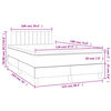 vidaXL Boxspringbett mit Matratze & LED Schwarz 120x190 cm Stoff