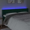 vidaXL LED Kopfteil Dunkelgr&uuml;n 183x16x78/88 cm Samt