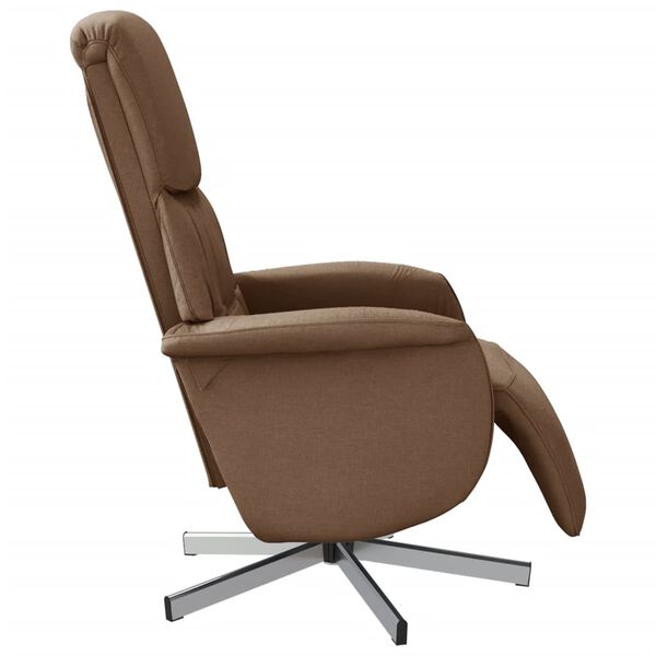 vidaXL Relaxsessel mit Fu&szlig;teil Braun Stoff