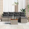 vidaXL Garten-Sofa-Set 6 pcs Grau