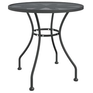 vidaXL Gartentisch &Oslash;80x72 cm Streckmetall Anthrazit