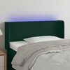 vidaXL LED Kopfteil Dunkelgr&uuml;n 93x16x78/88 cm Samt