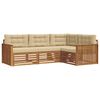 vidaXL Outdoor-Sofagarnitur mit Kissen 4 pcs Natur und Beige