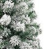 vidaXL K&uuml;nstlicher klappbarer Weihnachtsbaum Gr&uuml;n und Wei&szlig; 210 cm