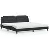 vidaXL Bett mit Matratze "Zadar" Schwarz 200x200 cm Kunstleder