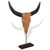 vidaXL Stierkopf-Skulptur Teak 66x15x88 cm