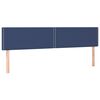 vidaXL LED Kopfteil Blau 160x5x78/88 cm Stoff