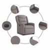 vidaXL Relaxsessel mit Aufstehhilfe Elektrisch Taupe Stoff