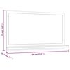 vidaXL Badspiegel Grau Sonoma 60x10,5x37 cm Holzwerkstoff