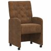 vidaXL Esszimmerst&uuml;hle mit Rollen 2 pcs Braun 58 x 67 x 97 cm