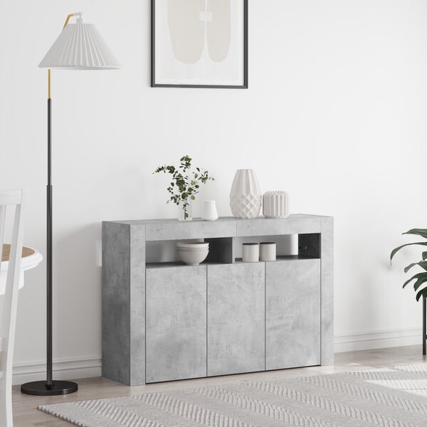vidaXL Sideboard Beton Grau 116 x 30 x 75 cm Holzwerkstoff
