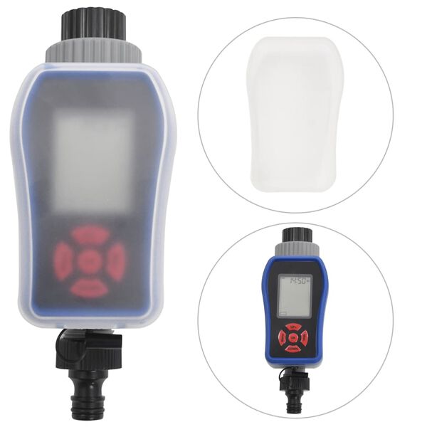 vidaXL Digitale Bew&auml;sserungsuhr mit Einzelauslauf und Wasserverteiler