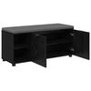 vidaXL Flurbank mit Kissen Uni Schwarz Eichen-Optik 100 x 38 x 46 cm