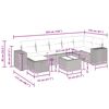 vidaXL 7-tlg. Garten-Sofagarnitur mit Kissen Beige Poly Rattan