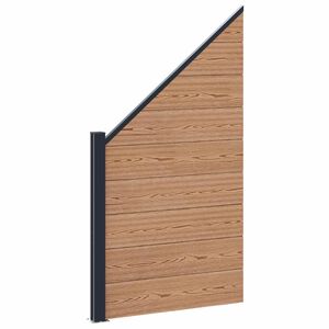 vidaXL zaunset 95 x 180 cm WPC und Aluminium Braun