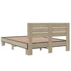 vidaXL Bettgestell Sonoma-Eiche 140x200 cm Holzwerkstoff und Metall