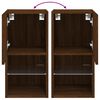 vidaXL TV-Schrank mit LED-Leuchten Braun Eichen-Optik 30,5x30x60 cm