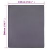 vidaXL Spannbettlaken 2 Stk. Jersey Anthrazit 140x200 cm Baumwolle