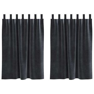 vidaXL Verdunkelungsvorh&auml;nge 2 pcs Dunkelgrau 140 x 140 cm Samt