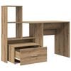 vidaXL Schreibtisch Artisan-Eiche 131,5 x 50 x 106,5 cm Holzwerkstoff