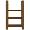 vidaXL B&uuml;cherregal/Raumteiler Honigbraun 80x35x125 cm Massivholz