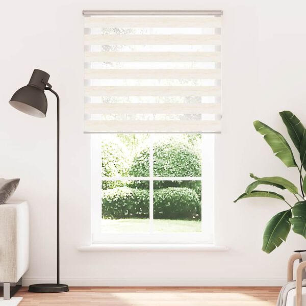 vidaXL Doppelrollo Marmorbeige 135x200cm Stoffbreite 130,9 cm Polyester