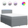 vidaXL Boxspringbett mit Matratze Hellgrau 120x200 cm Stoff