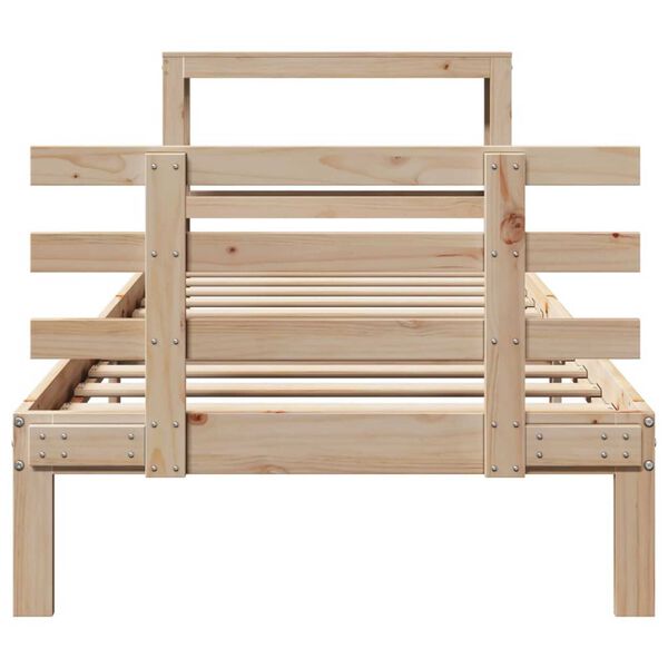 vidaXL Bettgestell mit Kopfteil ohne Matratze 100x200 cm