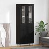 vidaXL Highboard Schwarz Eichen-Optik 69,5 x 34 x 90 cm Holzwerkstoff