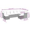vidaXL 9-tlg. Garten-Sofagarnitur mit Kissen Beige Poly Rattan