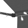 vidaXL Einziehbare Markise Handbetrieben mit LED 300 cm Anthrazit