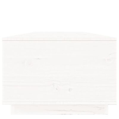 vidaXL Couchtisch Weiß 100x50x35 cm Massivholz Kiefer