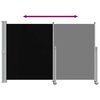 vidaXL Ausziehbare Seitenmarkise 160x300 cm Schwarz