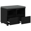 vidaXL Flurbank mit Kissen Schwarz Eichen-Optik 60 x 38 x 46 cm