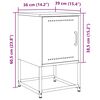 vidaXL Nachttische 2 Stk. Schwarz 36x39x60,5 cm Stahl