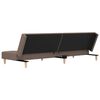 vidaXL Schlafsofa 2-Sitzer mit 2 Kissen & Hocker Taupe Stoff