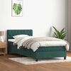vidaXL Boxspringbett mit Matratze Dunkelgr&uuml;n 100x220 cm Samt