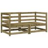 vidaXL Garten-Ecksofas 2 Stk. 70x70x67 cm Kiefernholz Impr&auml;gniert