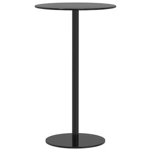 vidaXL Gartentisch Rund Schwarz &Oslash;60x105 cm Stahl