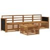 vidaXL Outdoor-Sofagarnitur 5 Stk. Natur Massivholz Akazie
