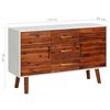 vidaXL Sideboard 110x35x70 cm Massivholz Akazie und MDF