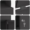 vidaXL Paketdrop-Box mit Speicher Schwarz 47,5 x 38 x 59 cm Stahl