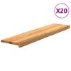 vidaXL Treppenstufen 20 Stk. Hellbraun 110x25x2 cm Massivholz Eiche