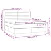 vidaXL Boxspringbett mit Matratze Dunkelbraun 160x200 cm Stoff