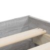 vidaXL Bettgestell mit Schubladen Grau Sonoma 135x190 cm Holzwerkstoff