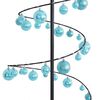 vidaXL LED Weihnachtsbaum mit Kugeln 120 LEDs Warmwei&szlig; 180 cm